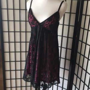 Lace dress black and pink size S